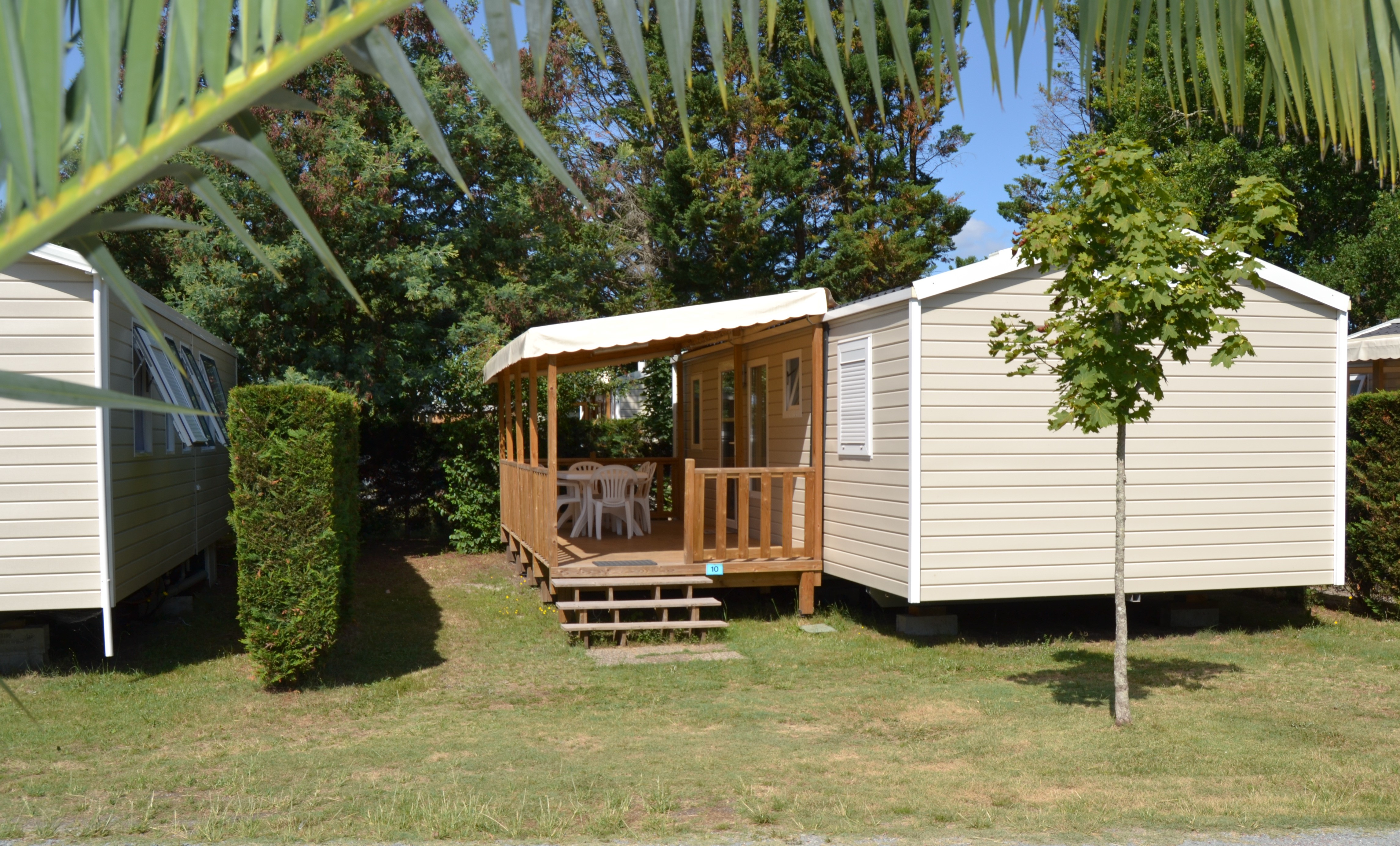 Mobilhome avec terrasse couverte